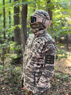 Кофта флисовая мужская военная тактическая с липучками под шевроны ВСУ (ЗСУ) Пиксель 8709 46 размер хаки (OPT-1345) - изображение 5