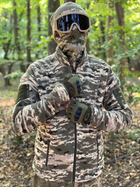 Кофта флисовая мужская военная тактическая с липучками под шевроны ВСУ (ЗСУ) Пиксель 8709 46 размер хаки (OPT-1345) - изображение 9