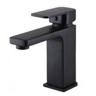 Смеситель для умывальника квадратный GLux Milano GLM-401-10-BB Чёрный матовый