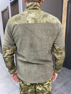 Армейская Кофта флисовая WOLFTRAP, теплая, размер XXL, Оливковый, Камуфляжные вставки на рукава, плечи, кармани - изображение 3