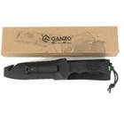 Нескладной нож выживальщика с ножнами Ganzo G8012V2-BK 243 мм черный - изображение 8