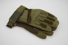 Перчатки тактические на флисовой подкладке с пальцами 9054_XL_Olive - изображение 3