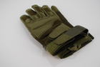 Тактичні рукавички на флісовій підкладці з пальцями 9054_XL_Olive - зображення 5