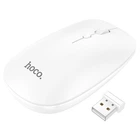 Компьютерная мышь безпроводная портативная стильная Hoco GM15 Art dual-mode business wireless mouse White