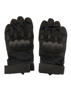 Универсальные тактические перчатки размер XL полнопалые с защитой на косточки (Черные) - изображение 6