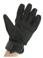 Універсальні тактичні повнопалі рукавички розмір L з захистом на кісточки колір (Чорні) - зображення 9