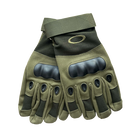 Універсальні тактичні повнопалі рукавички розмір XL з захистом на кісточки колір (Олива) - зображення 1