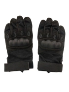 Универсальные тактические перчатки размер M полнопалые с защитой на косточки (Черные) - изображение 6