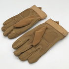 Універсальні тактичні повнопалі рукавички розмір L з захистом на кісточки (Койот) - зображення 5