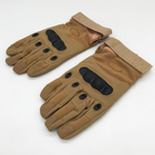 Универсальные тактические перчатки размер M полнопалые с защитой на косточки (Койот) - изображение 4