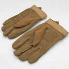 Универсальные тактические перчатки размер M полнопалые с защитой на косточки (Койот) - изображение 5