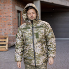 Зимова військова куртка з капюшоном піксель плащівка 54 розмір - зображення 3