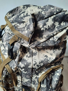 Тактичний військовий армійський туристичний рюкзак піксель ЗСУ q008 80 літрів - зображення 7