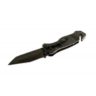 Нож складной "ELMAX" 207*37*16 мм, черное нержавеющее лезвие алюминиевая рукоятка стропорез стеклобой MASTER TOOL 79-0124 - изображение 3