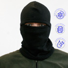 Тактическая шапка-маска LeRoy Балаклава Черная (зимняя, флис) - изображение 2