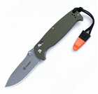 Нож складной туристический с свистком Axis Lock Ganzo G7412-GR-WS Green 205 мм - изображение 1