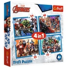 Пазли "Хоробри месники. MARVEL" 4 в 1 34386 Trefl, в коробці (5900511343861)