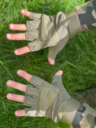 Військовий тактичні рукавиці без пальців олива XL - зображення 4
