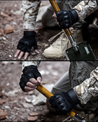 Тактичні Рукавиці Tactical Gloves PRO безпалі рукавички чорні розмір L - зображення 5