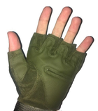 Тактические Перчатки Tactical Gloves PRO беспалые рукавицы олива размер M - изображение 4