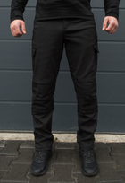 Утеплені тактичні штани на флісі modern XS black - зображення 1