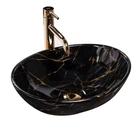 Умывальник Rea Sofia 41x34,5 black marble shiny (REA-U5611)