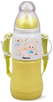 Бутылочка детская для кормления Fissman Babies Малыши 230мл с ремешком, желтая (FN-7957)