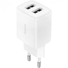 Зарядний пристрій Baseus Compact Charger 2USB 10.5W White (CCXJ010202)