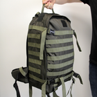 Тактичний рюкзак 40 л колір олива армійський хакі з кордури сумка для військових штурмовий рюкзак похідний ранець речовий ЗСУ - зображення 1
