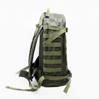 Тактичний рюкзак 40 л колір олива армійський хакі з кордури сумка для військових штурмовий рюкзак похідний ранець речовий ЗСУ - зображення 5