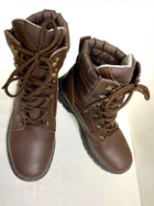 Берцы зимние с мембранным утеплителем, обувь для военных KROK BЗ3, 45 размер, коричневые, 01.45 - изображение 8
