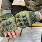 Рукавиці тактичні безпалі Oakley Tactical безпалі тактичні рукавиці зеленого кольору розмір XL - зображення 2