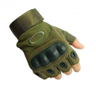 Рукавиці тактичні безпалі Oakley Tactical безпалі тактичні рукавиці зеленого кольору розмір М - зображення 4
