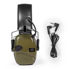 Тактичні Активні навушники для стрільби ProTac Slim Green + Беруші (127900b) - зображення 3