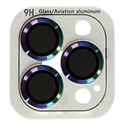 Защитное стекло Epik Metal Classic на камеру (в упак.) для Apple iPhone 14 Pro (6.1") / 14 Pro Max (6.7") Сиреневый / Rainbow