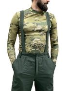 Штаны зимние ЗСУ Хаки теплые военные штаны до -20 градусов с подтяжками размер 52-54 рост 167-179 - изображение 3