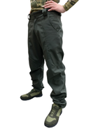 Тактические штаны ЗСУ Софтшелл Олива теплые военные штаны на флисе размер 60-62 рост 167-179 - изображение 3