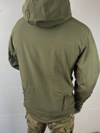 Демісезонна хакі чоловіча флісова куртка розмір XL - зображення 3