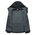 Куртка тактическая Tactical Pro непромокаемая мужская Soft Shell XL Черная (359728098) - изображение 4