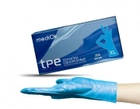 Рукавички неопудрені одноразові ТПЕ, MediOk, блакитні, розмір XL, (200 шт./100 пар) - изображение 1