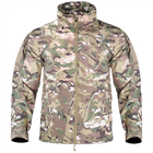 Тактическая куртка Soft Shell Multicam софтшел, армейская, мембранная, флисовая, демисезонная, военная, ветронепроницаемая куртка без капюшона р.3XL - зображення 1