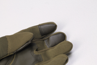 Перчатки тактические с пальцами и карбоновыми вставками M Олива - изображение 6