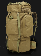 Рюкзак тактический военный большой объем 65 литров Песочный (РУ-1006-1) - изображение 10
