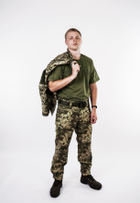 Пиксельная Военная Форма ВСУ Козак (ММ-14) 52 размер рип-стоп саржа хлопок штаны + куртка - изображение 1