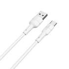 Кабель BOROFONE BX30 USB to Type-C, 3A, 1m, silicone, TPE connectors, White (6931474706935)