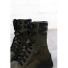 Тактичні черевики (берці) на посиленій підошві VM-Villomi Шкіра/Байка р.40 (777A-HAKI) - зображення 5