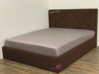 Кровать двуспальная 160x200 Астра Mebel-Day с подъемным механизмом Жаккард Шоколадный Багама (08)