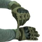 Перчатки тактические военные-армейские OAKLEY полнопалые с защитой костяшек, боевые, с закрытыми пальцами XL Оливковый BC-8792 - изображение 2