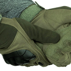 Перчатки тактические военные-армейские OAKLEY полнопалые с защитой костяшек, боевые, с закрытыми пальцами XL Оливковый BC-8792 - изображение 3