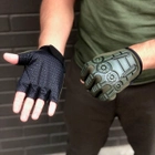Тактические перчатки RUIN HAWK беспалые зеленые - изображение 3
